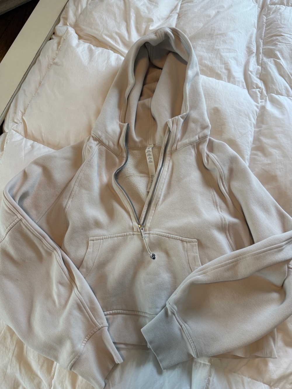 lululemon athletica Light Beige Scuba Half-Zip Hoodie